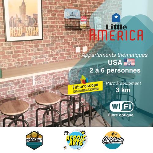 Little America - Appart Hôtel 3km Futuroscope : Appart'hotels proche d'Ouzilly