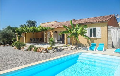 Amazing Home In Salles Daude With 4 Bedrooms, Outdoor Swimming Pool And Heated Swimming Pool : Maisons de vacances proche de Lespignan