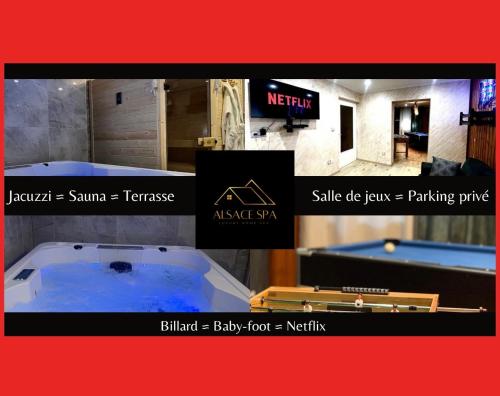 Maison privative Spa Jacuzzi Sauna Salle de jeux : Appartements proche de Schweighouse-sur-Moder