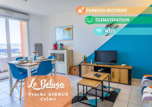 Le Beluga – Appartement proche Airbus : Appartements proche de Mondonville