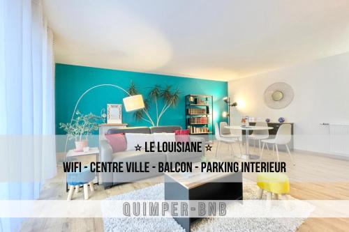 LA LOUSIANE - Confort - Wifi - Parking privé - Terrasse - Centre Ville : Appartements proche de Pluguffan