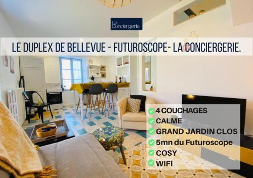 Le Duplex de Bellevue - Futuroscope - La Conciergerie. : Appartements proche de Lencloître