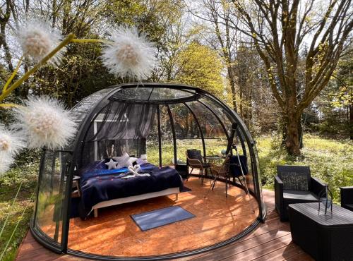 Dôme Atmo'sphère, la tête dans les étoiles avec accès piscine : Tentes de luxe proche de Saint-Évarzec