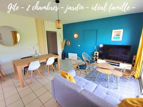 TY GUERSON FAMILY - Maison plain pied - 2 chambres - jardin - famille - plage à 10 min voiture : Maisons de vacances proche de Pleumeur-Bodou