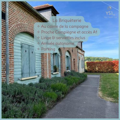 La Briquèterie, charmant appartement au calme, proche de Compiègne et A1 : Appartements proche de Houdancourt