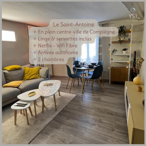 Le Saint-Antoine, charmant appartement plein centre de Compiègne : Appartements proche de Le Plessis-Brion