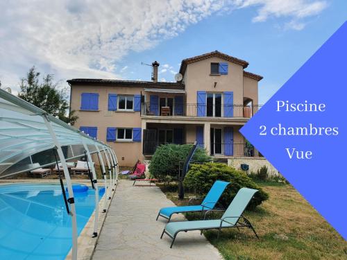 Maison avec piscine entre garrigue et Cévennes : Maisons de vacances proche de Cazilhac