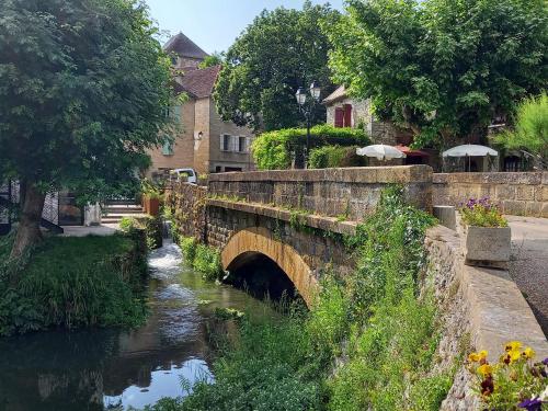 Le logis du bourg, en rdc, calme et agréable, au coeur d'un superbe village bordé par la Dordogne : Appartements proche de Lacave