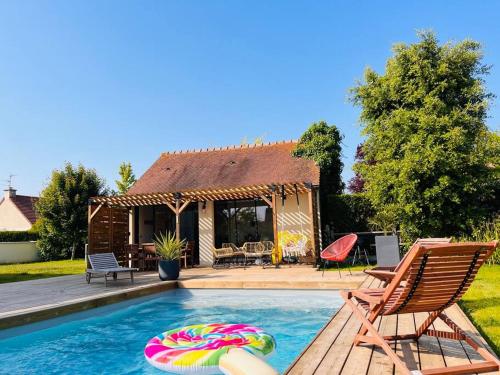 Logement privatif avec piscine : Maisons de vacances proche d'Anisy