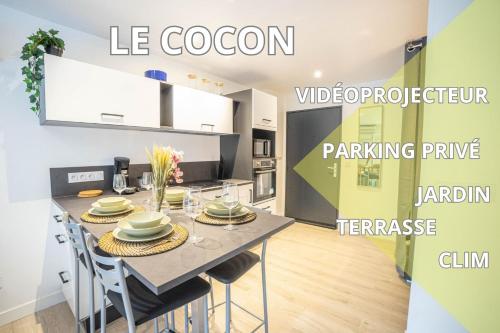 NEW Le Cocon*Clim*Vidéoprojecteur*Parking*Wifi-CoHôte Conciergerie Montpellier : Appartements proche de Juvignac