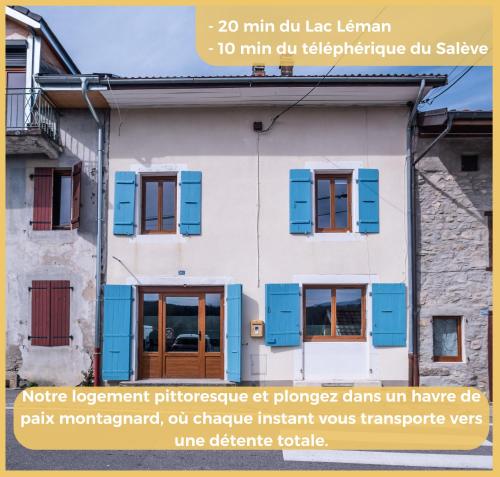 Maison de village 3 chambre avec parking gratuit Monnetier-Mornex : Maisons de vacances proche d'Arbusigny