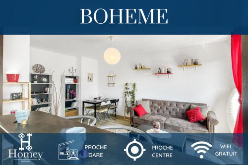 HOMEY Boheme - Proche gare/Proche centre/wifi : Appartements proche de Juvigny