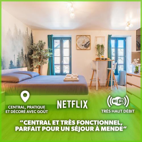 Le CosyGreen - Central/Netflix/Wifi Fibre - Séjour Lozère : Appartements proche de Cultures