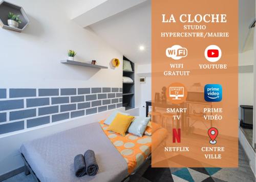 La Cloche Studio Hypercentre Mairie : Appartements proche de La Rivière