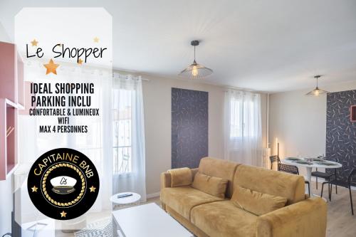 Le Shopper - Confortable et Lumineux - Parking : Appartements proche de Neuville-sur-Vanne
