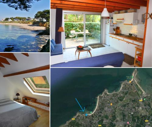 Accès direct plage - Maisonnette en rez-de-jardin dans résidence calme : Maisons de vacances proche de Saint-Molf