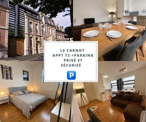 Le CARNOT appartement avec 2 chambres séparés et parking privatif et securise : Appartements proche de Tilloy-lès-Mofflaines
