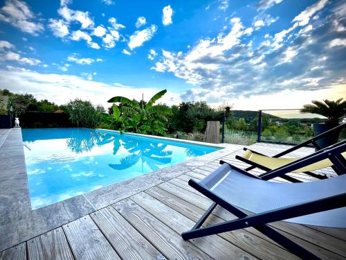 Superbe villa de vacances avec piscine : Villas proche de Murviel-lès-Montpellier