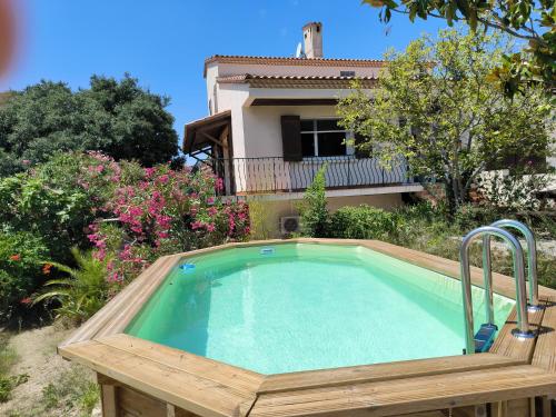maison garrigue piscine hors sol pétanque : Maisons de vacances proche de Murviel-lès-Montpellier