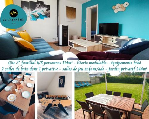 Le L-Arsène gîte familial 3* 6/8p campagne St Omer : Maisons de vacances proche de Roquetoire