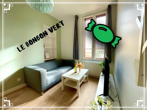 Le Bonbon Vert - Centre ville - Maison Boucicaut : Appartements proche de La Loyère