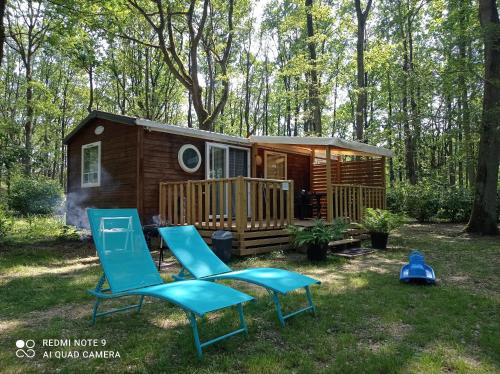 Location mobil-home,ile de France,avec piscine,havre de paix au coeur d- une forêt : Campings proche d'Authon-la-Plaine