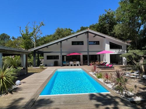 Villa landaise récente contemporaine 4* avec grande piscine privée : Villas proche de Moliets-et-Maa