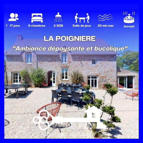Poignière 17pers SPA Baby-foot 15min Mer : Maisons de vacances proche de La Lande-d'Airou
