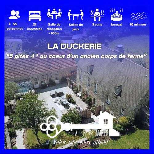 Duckerie 55pers 5 Gîtes SPA 15min Mer : Maisons de vacances proche de Saussemesnil