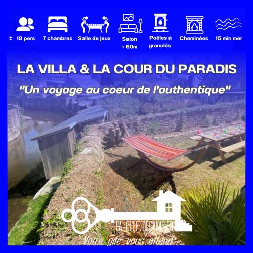 Villa & Cour du Paradis 18pers Billard 20min Mer : Maisons de vacances proche de Montabot