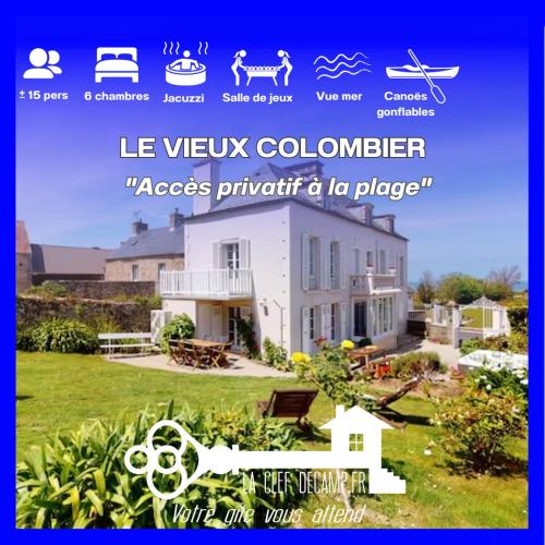Vieux Colombier 15pers SPA Billard Face Mer : Villas proche d'Urville-Nacqueville
