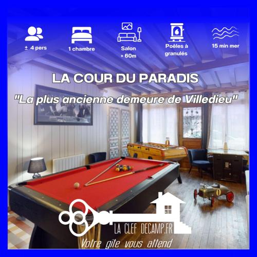 Cour du paradis 4pers Billard Baby-foot 20min mer : Maisons de vacances proche de Villedieu-les-Poêles