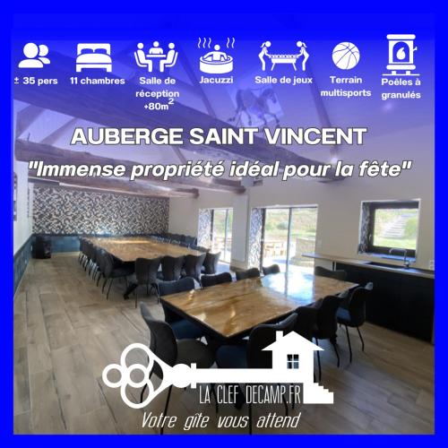 Auberge St-Vincent 35pers SPA Billard Baby-foot : Maisons de vacances proche de Champcervon