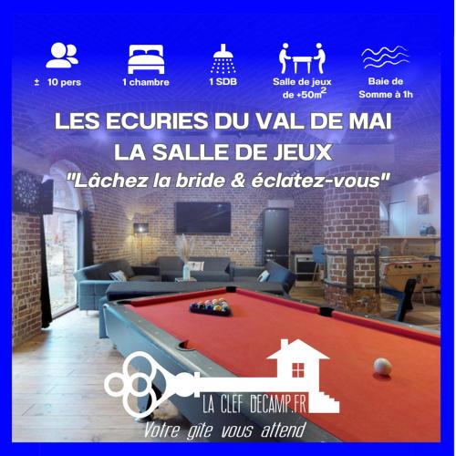 Salle de jeux Ecuries du Val de Mai, 10 Pers : Maisons de vacances proche de Montigny-sur-l'Hallue