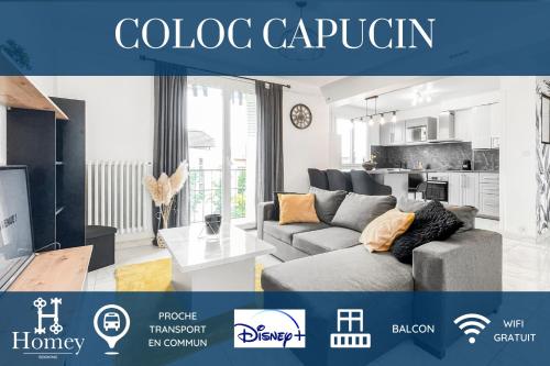 COLOC CAPUCIN - Belle colocation avec 3 chambres indépendantes / Balcon privé / Parking collectif / Wifi gratuit : Appartements proche de Fillinges