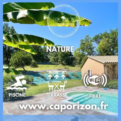 Caporizon - Villa Puy d'Aiguillon - Périgueux Piscine - 6 personnes : Maisons de vacances proche de Marsaneix