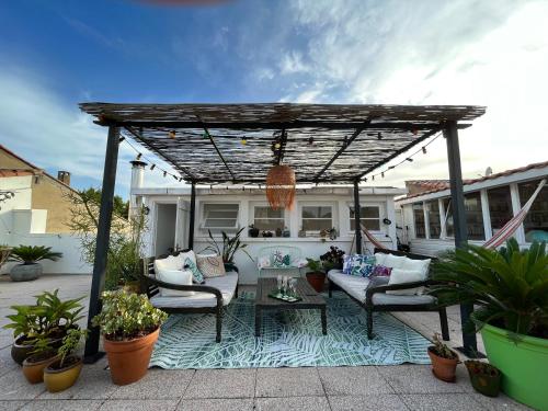 La terrasse : Maisons de vacances proche de Frontignan