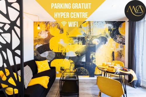 Le Black & Yellow - Appart'Hôtel SPA - Clim - Melina & Alfred Agen : Appartements proche de Brax