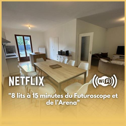 Maison paisible, 15 min du Futuroscope & Arena. : Maisons de vacances proche de Fontaine-le-Comte