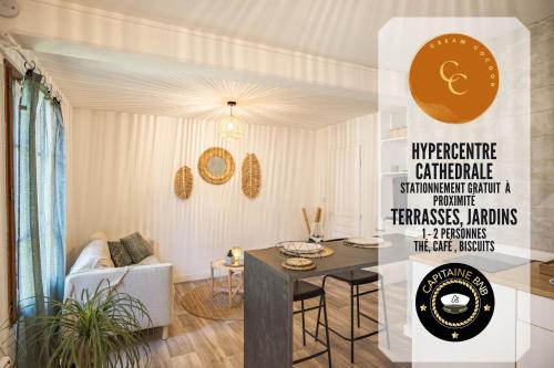 Cream Cocoon- Hypercentre -Terrasse : Appartements proche de Saint-Parres-aux-Tertres