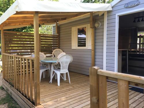 Mobile home en Touraine, calme et ombragé : Campings proche de Marcilly-sur-Vienne