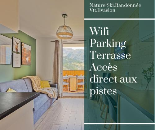 Studio de charme avec vue sur le Val d'Allos, parking et Wifi gratuit : Appartements proche de Colmars