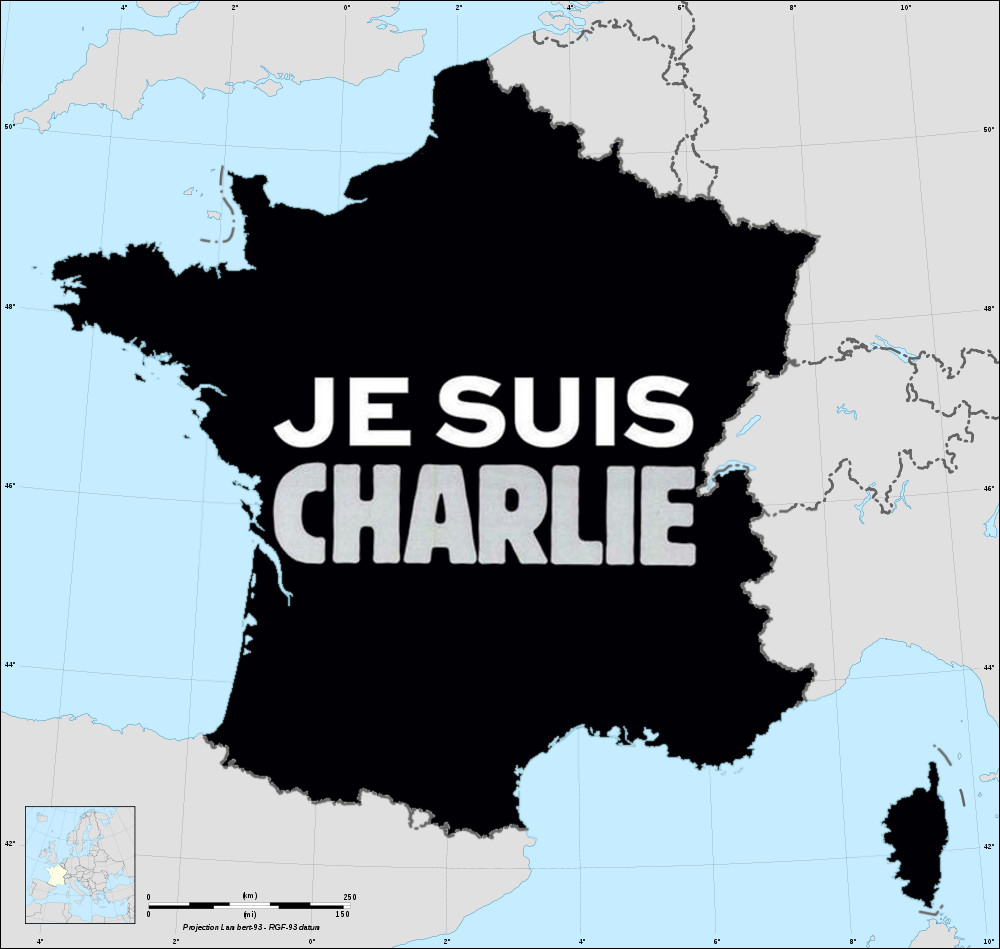 Carte France Je Suis Charlie
