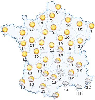 Carte de France meteo