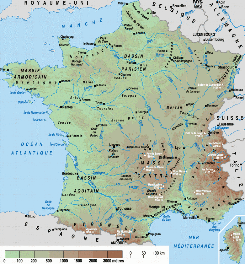 Carte de la France avec les départements : page 2