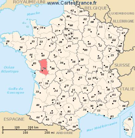 carte departement Deux-Sèvres