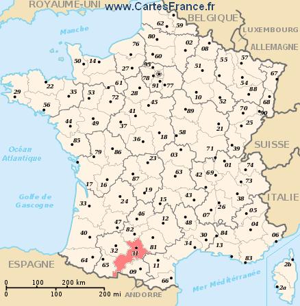 carte departement Haute-Garonne