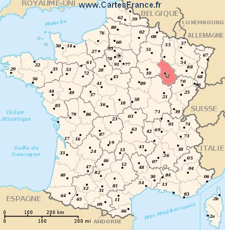carte departement Haute-Marne