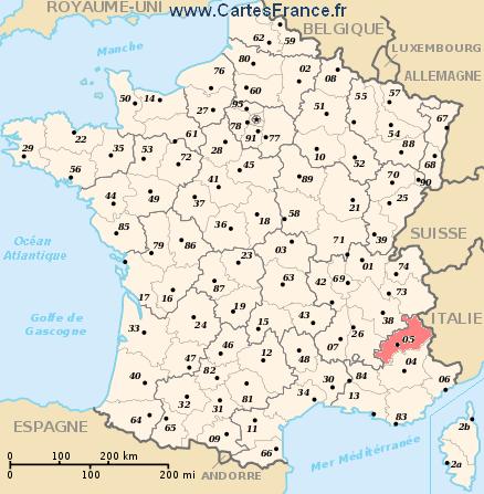 carte departement Hautes-Alpes