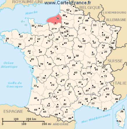 carte departement Seine-Maritime
